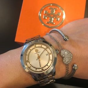Two Tone (silver & gold) Tory Burch Watch